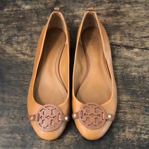 Tory Burch Leather Gabriel Ballet Flats
